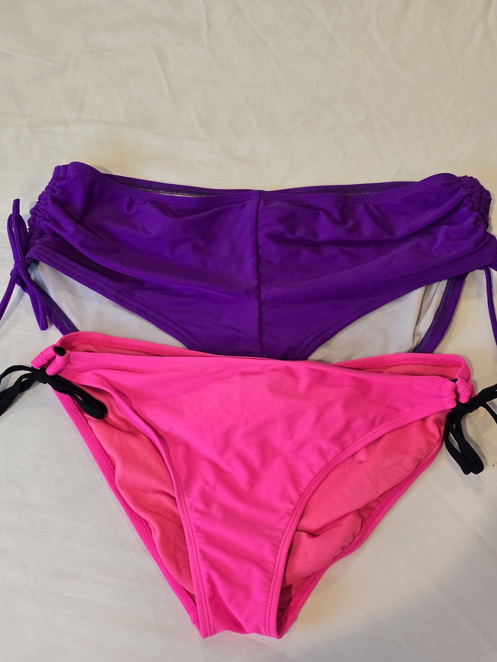 Purple and Hot Pink Bikini Bottoms - Two.  Size XL.